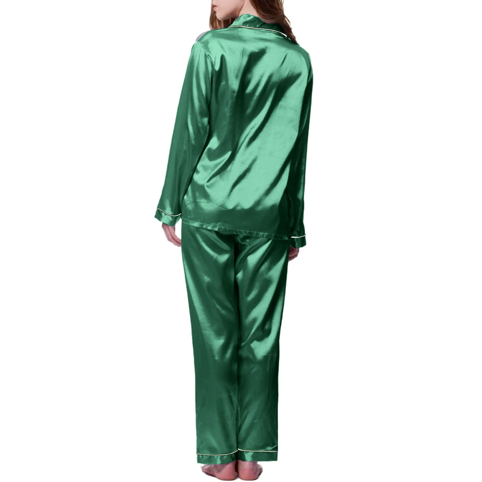 Pamas For Women Winter Long sleeves Sleepwear Sexy Lingerie Satin Pama new Sets Female Night Clothes Silk 2025 Pyjamas Loungewear New