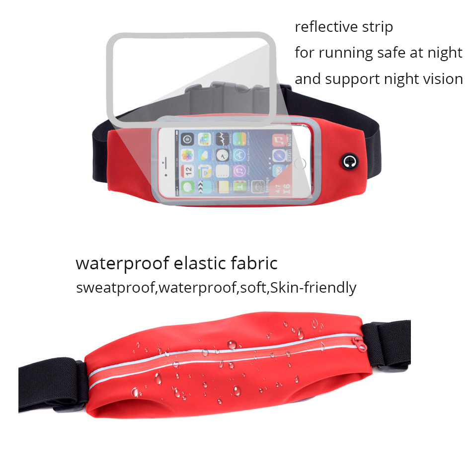 new Cell Phone Belt Running Bag Waist Smartphone Case Waterproof Cover Transparent Pouch Exercise Gym Fanny Pack 2025 For Phone Sport