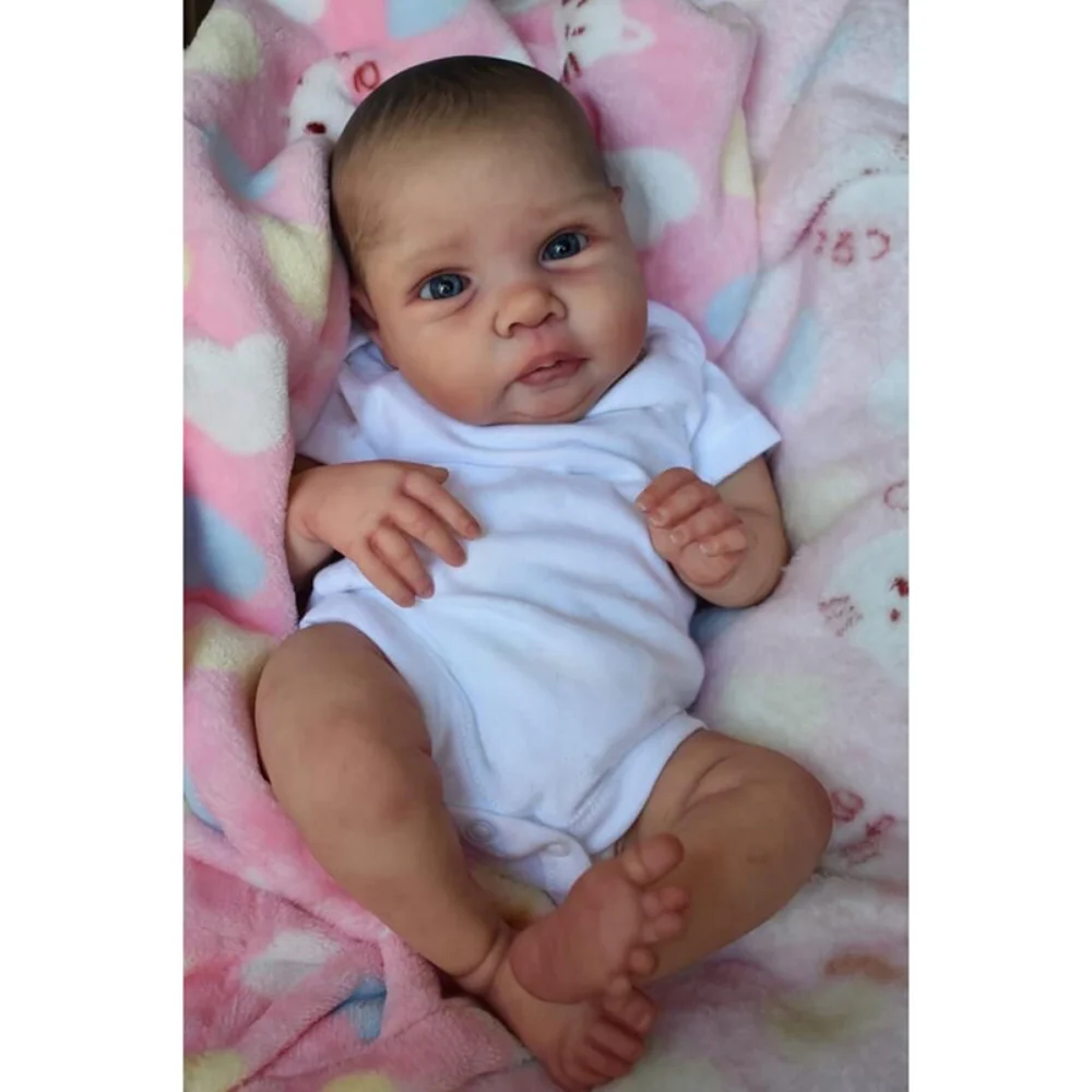 20inch Already Painted Reborn Doll Parts Awake Miley Lifelike 3D Painting with Visible Veins Cloth 2025 new Body Included Bebe Reborn Kit