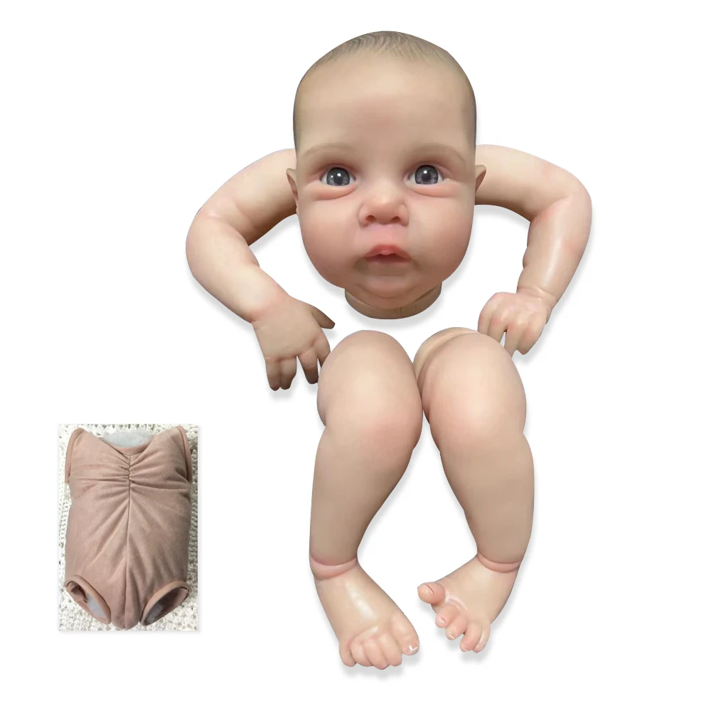 20inch Already Painted Reborn Doll Parts Awake Miley Lifelike 3D Painting with Visible Veins Cloth 2025 new Body Included Bebe Reborn Kit