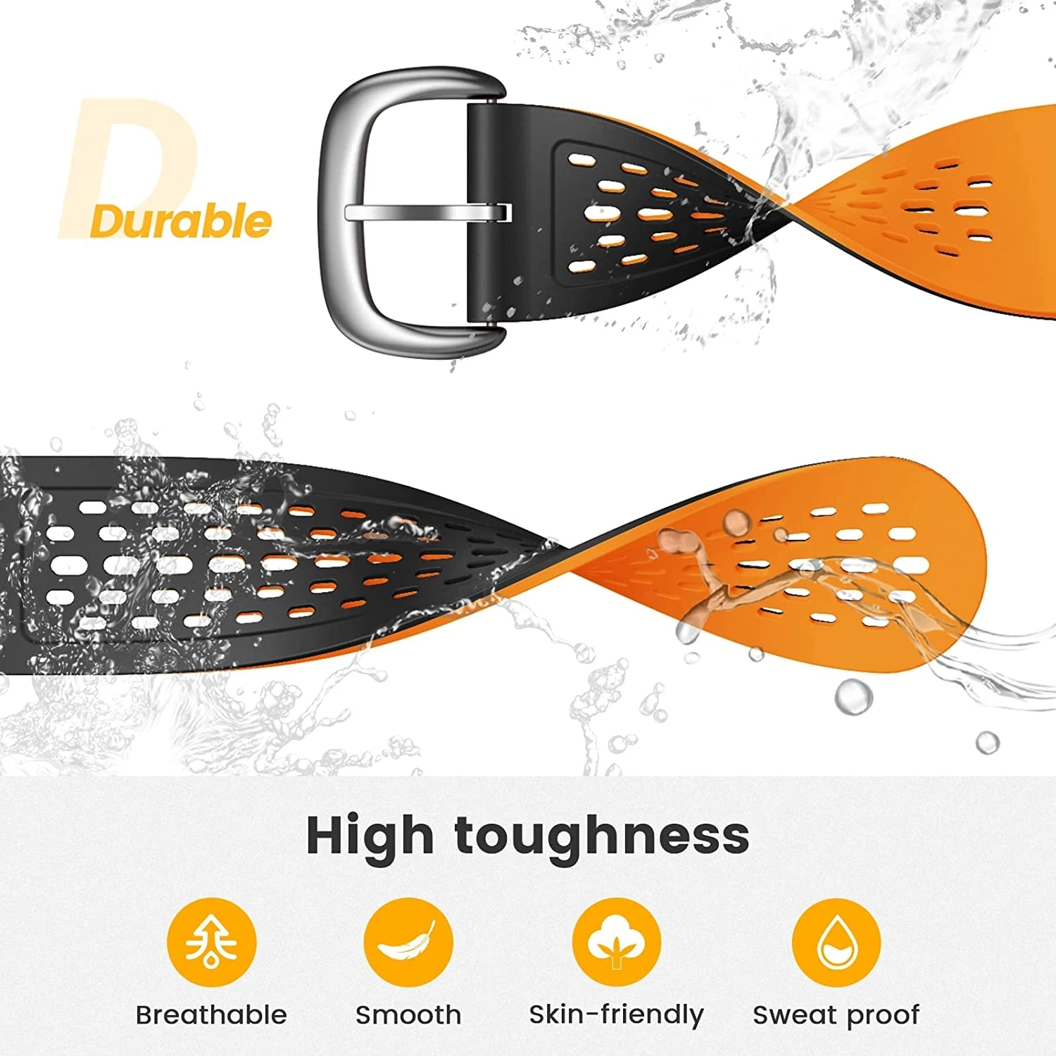 For Garmin Approach S2/S4 Sports Watch Strap Two Tone Silicone Replacement Strap for Approach S2/S4 GPS Golf Watch