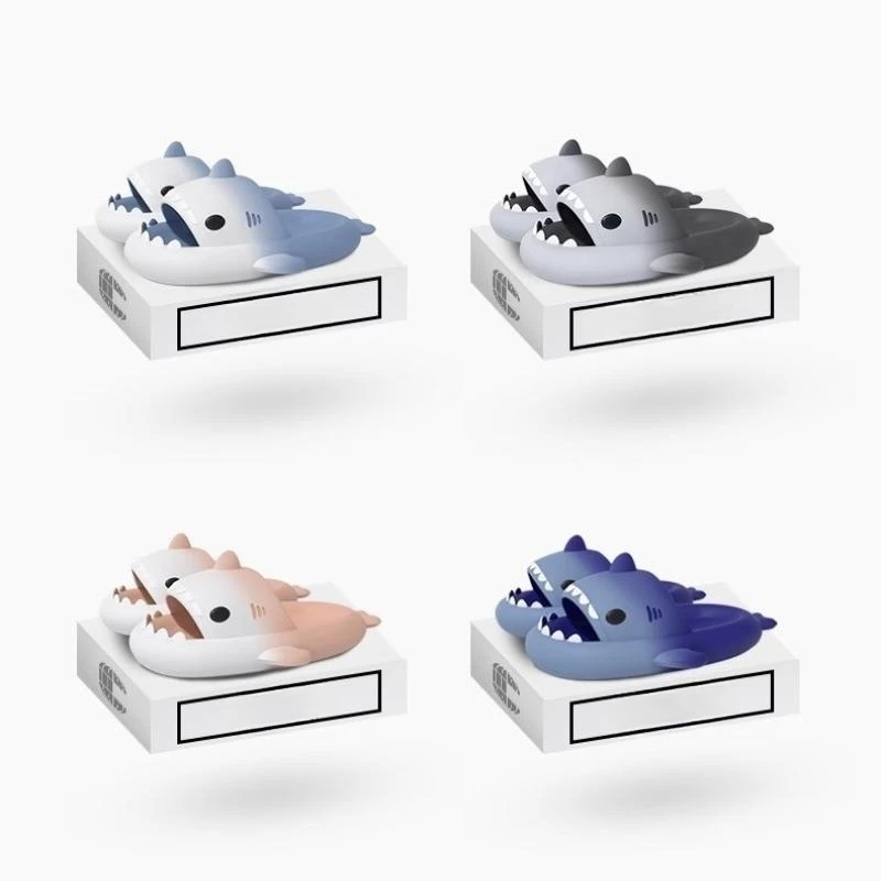 2023 Funny Summer Shark Slippers For Women Men Couples Indoor Outdoor Shark Slides Thick Soled Sandals Soft EVA Beach Flip Flops