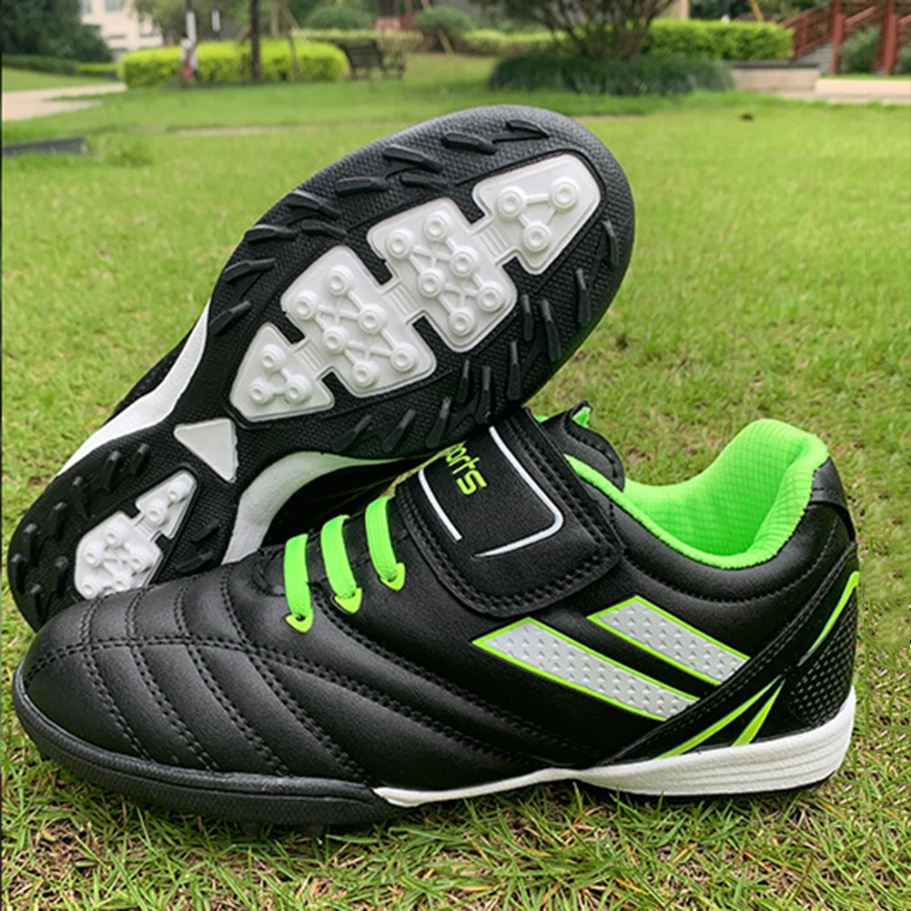 Children Soccer Shoes Anti-Slippery new 2025 Football Sneaker Breathable Soft Mesh Adjustable Sticker Wear-resistant for Artificial Grass