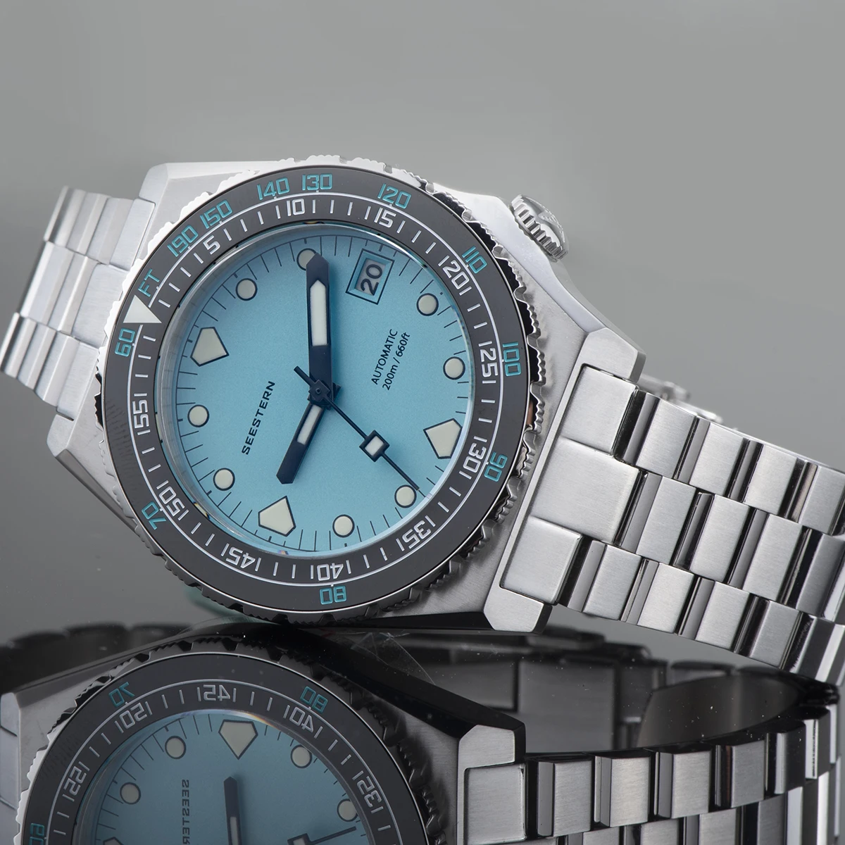 2025 new SEESTERN SUB600T Mens Diver Watch Automatic NH35 Movement Ceramic Bezel Lume Mechanical Wristwatches Sapphire Waterproof V3