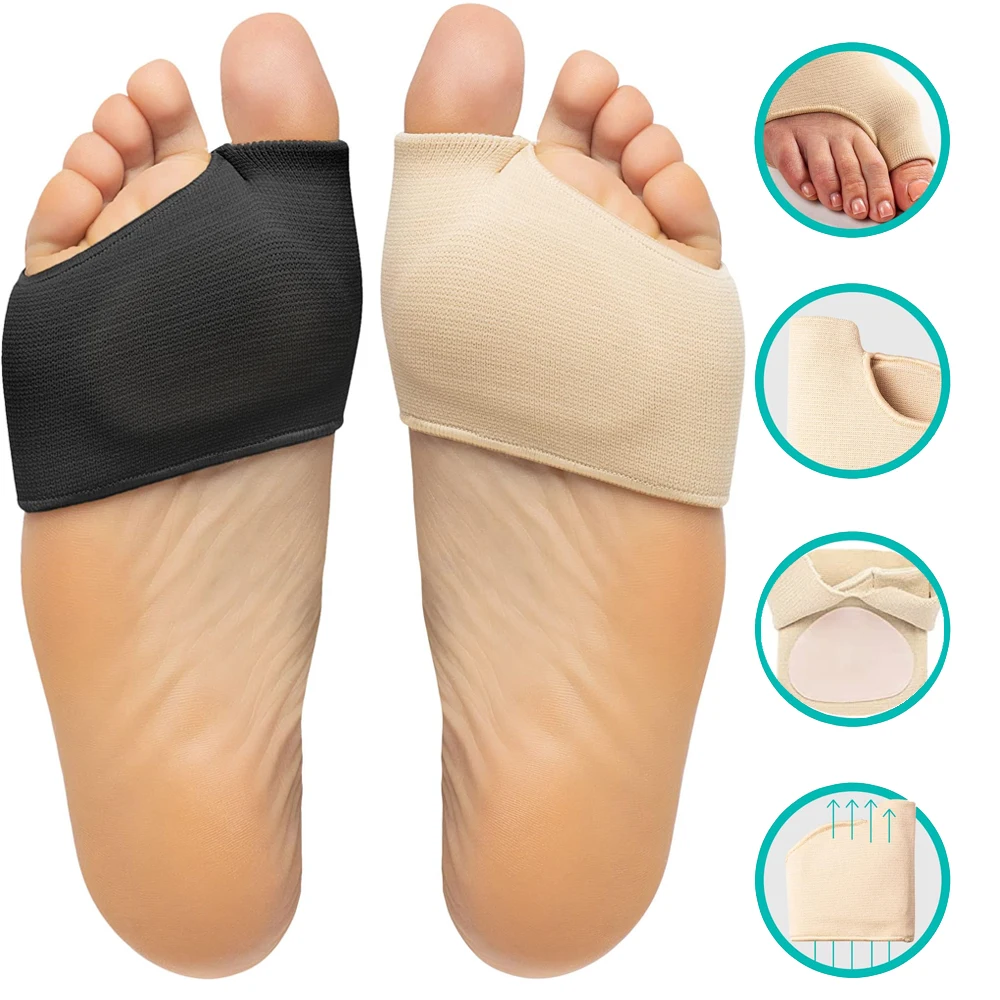 Silicone Insoles for Shoes Men Forefoot Insert Metatarsal Pads for Women Gel Foot Pads Calluses Blisters Pain Relief Half Socks