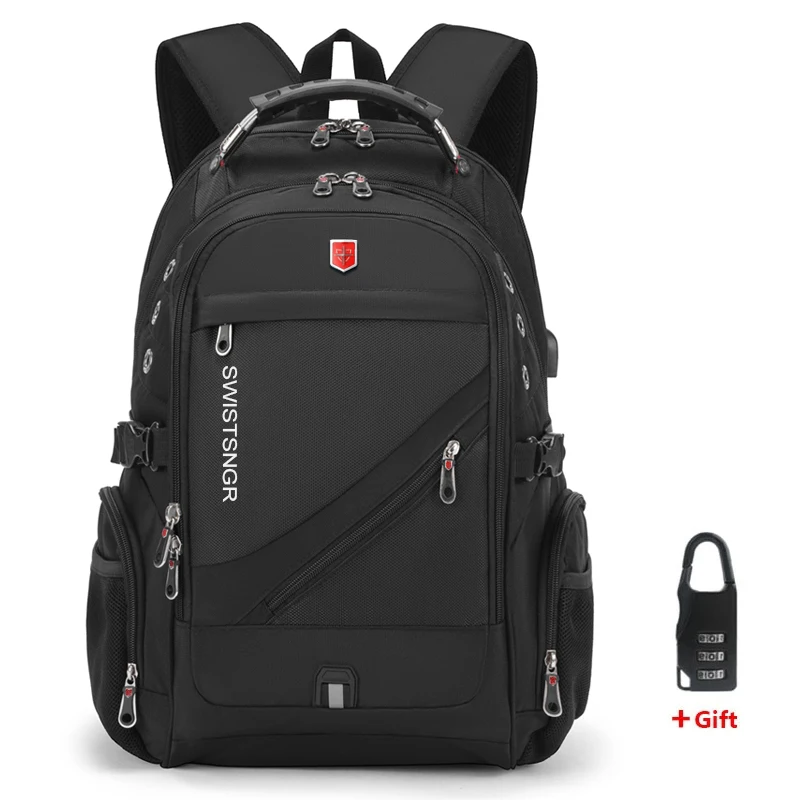 Waterproof 15.6/17.3 Inch new Laptop 2025 Backpack Men USB Charging Swiss Backpack Travel Women Rucksack Male Vintage School Bag Mochila