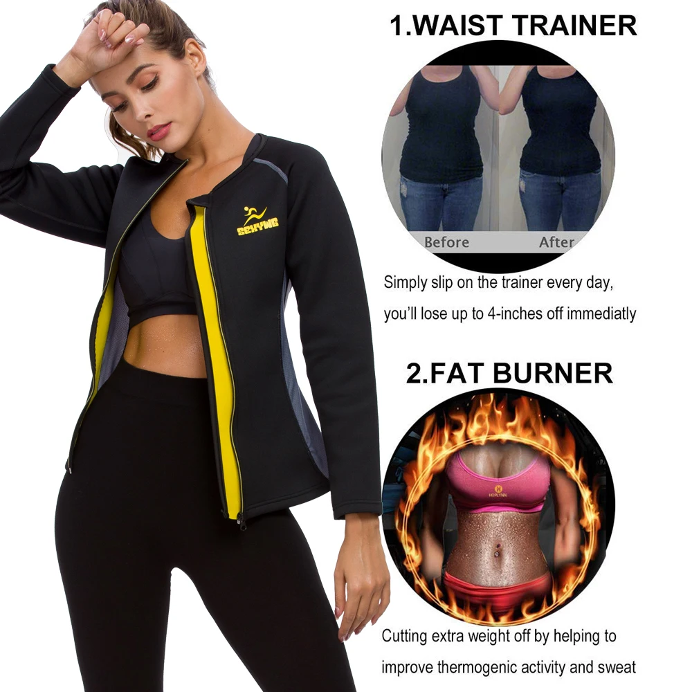 SEXYWG Neoprene Sauna 2025 new Shirt Women Weight Loss Top Body Shaper Waist Trainer Sweat Shirt Fat Burning Slimming Shirt