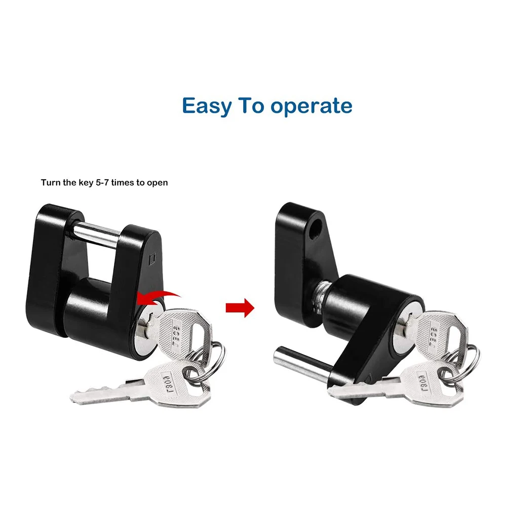 Anti-theft Trailer Hitch Lock Hitch Security Protector 1/4 Inch for RV Truck