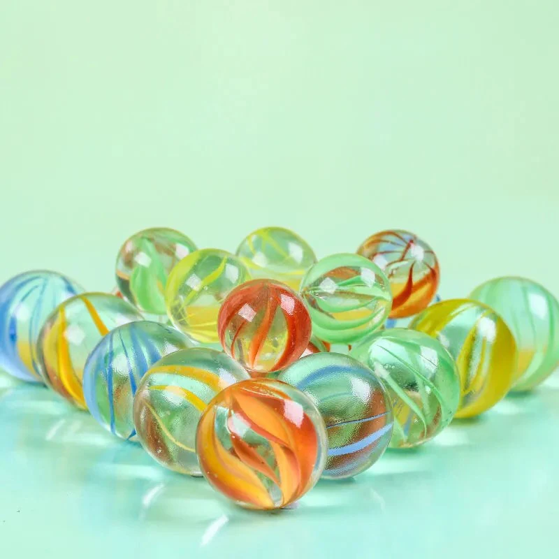 10/20PCS 14mm Colorful Glass Marbles Kids Marble Balls Run Game Solitaire Toy Accs Vase Filler&Fish Tank Home Decor Canicas