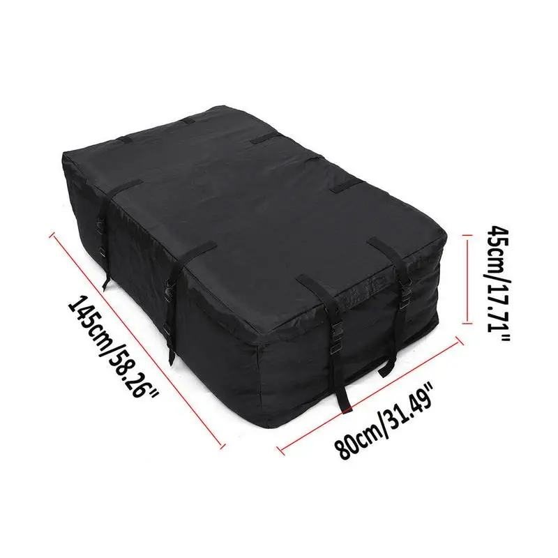 Car Cargo Rooftop Bag Waterproof Vehicle Rooftop Cargo Carrier 420D Oxford Cloth Auto Roof Luggage Soft Box For SUV Van Pickup