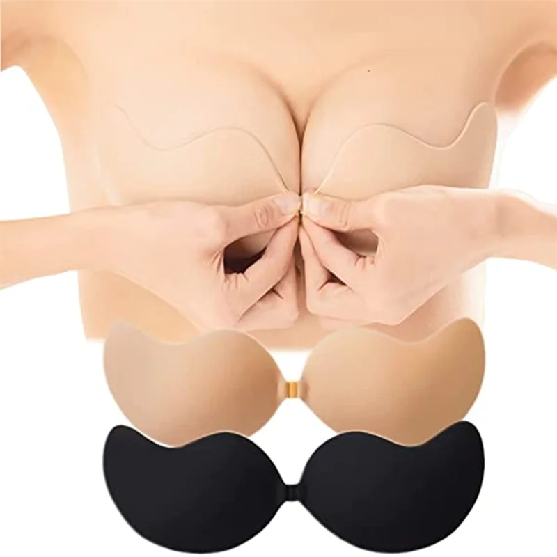 Women Invisible Underwear nubra Breast Patch Three-Color Hypoallergenic Mango Cup bra Silicone Non-Falling Off Thin