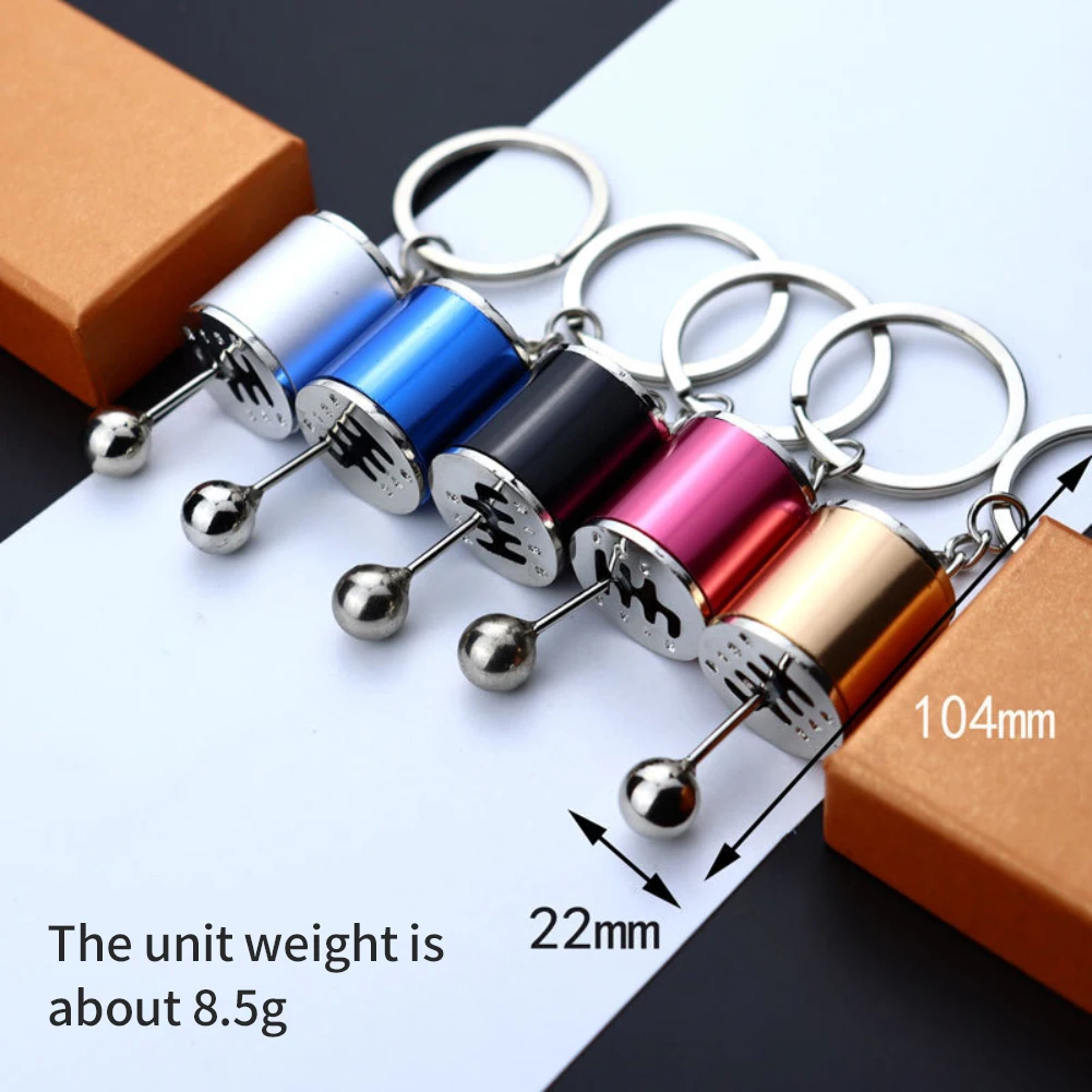 Car Gear Box Keychain Gear Knob Shift Gearbox Stick Manual Shift Gear Auto Key Chain Key Ring Holder Car-styling Accessories