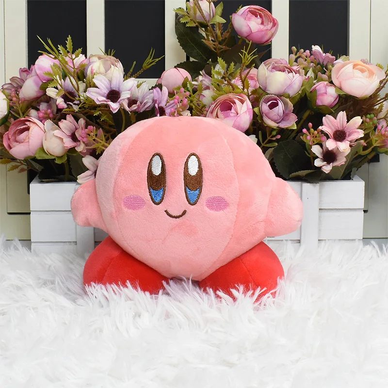Kawaii Anime Figure Kirby Soft Plush Key Chain Toy Cute Waddle Dee Stuffed King Dedede Peluche Pendants Dolls Gift