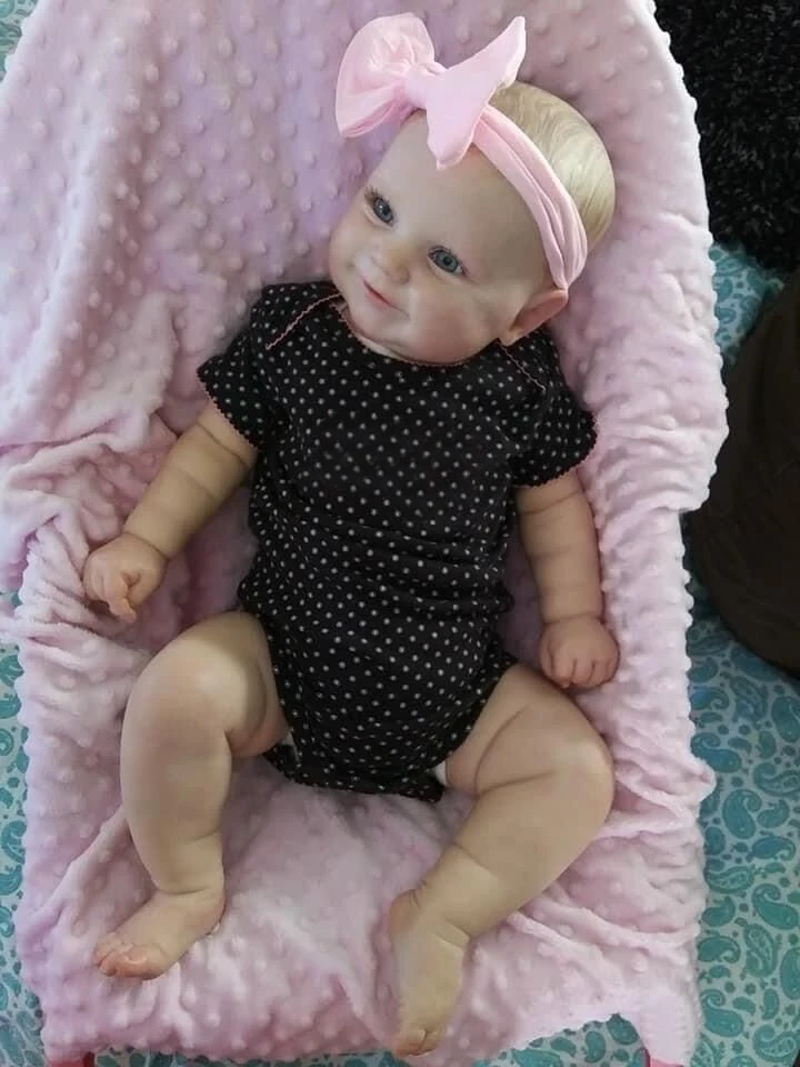 50/60CM Two Options Reborn Baby Doll Toddler Real Soft Touch Maddie with Hand-Drawing Hair High Quality Handmade Doll