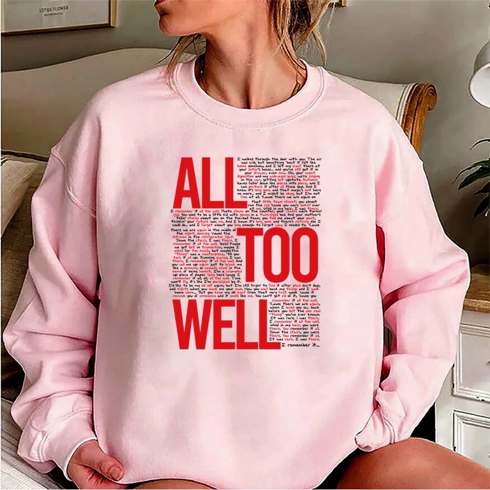 Vintage All Too Well Sweatshirt Eras Tour Mindnight Hoodie Lover Inspired Karma Sweater Music Crewneck Sweatshirts Gift for Fans