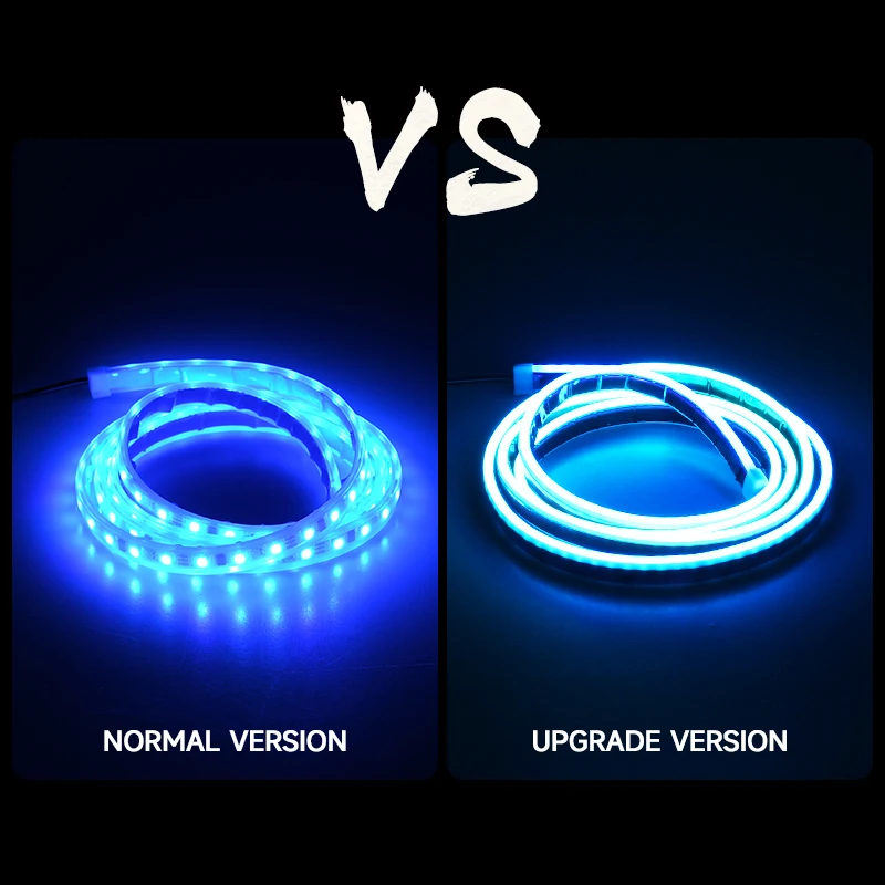 RGB LED Car Hood Light With Trun Signal APP Remote Control Daytime Running Lights Auto Decorative Atmosphere Ambient Lamp 12V