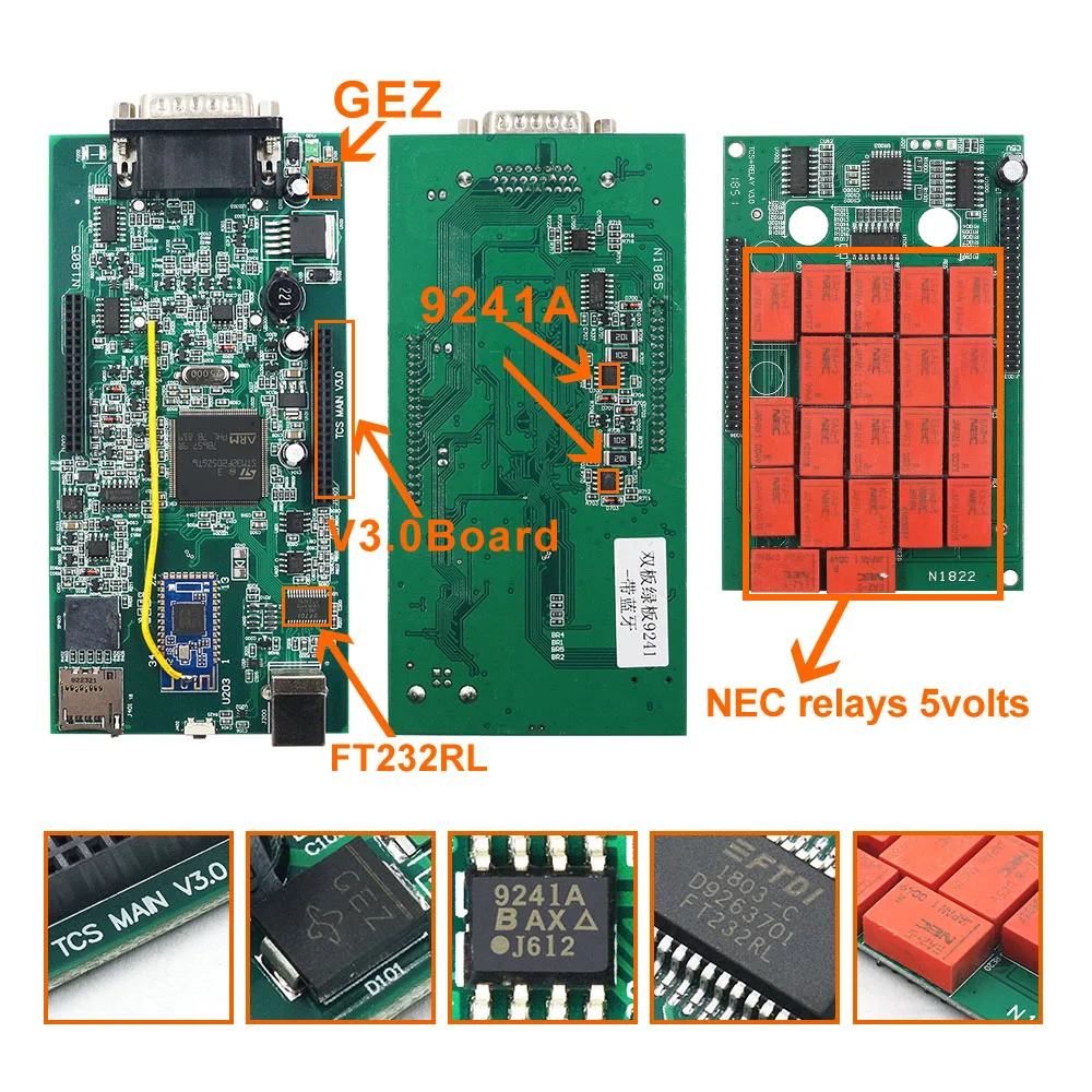 Newly 2021.11 Multidiag Pro TCS V3.0 NEC Relays 9241A Chip DS150 Bluetooth 2020.23 NEW VCI TCS 2017 R3 OBD2 Car/Truck Diagnostic