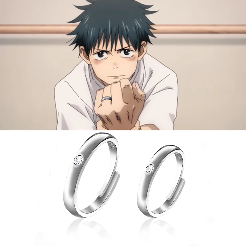 Anime Jujutsu Kaisen Yuta Okkotsu Rings Cosplay Props Men Women Couple Lover Ring Jewelry Accessories Gifts