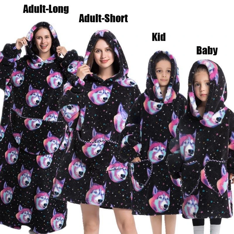 Sheat Hoodie Blanket Extra Long Oversized Fleece Outwear Thick Warm Hoodies Sweatshirt Big Pocket Long Sleeve Pullovers Women