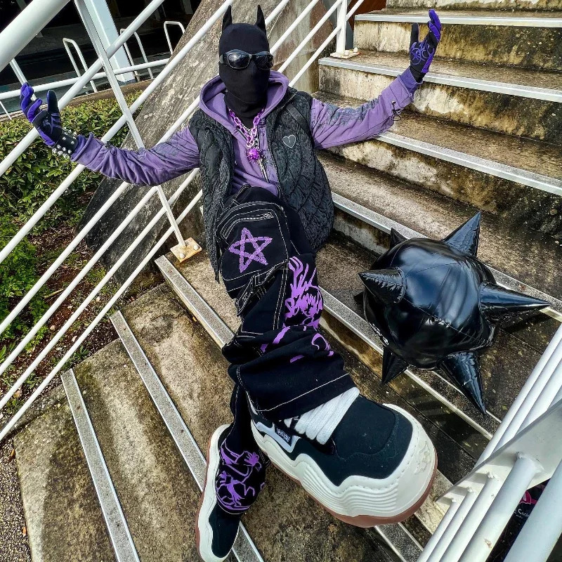 Y2K cargo pants men Harajuku baggy jeans streetwear women Gothic hip hop fashion models printed Vintage Loose 240311