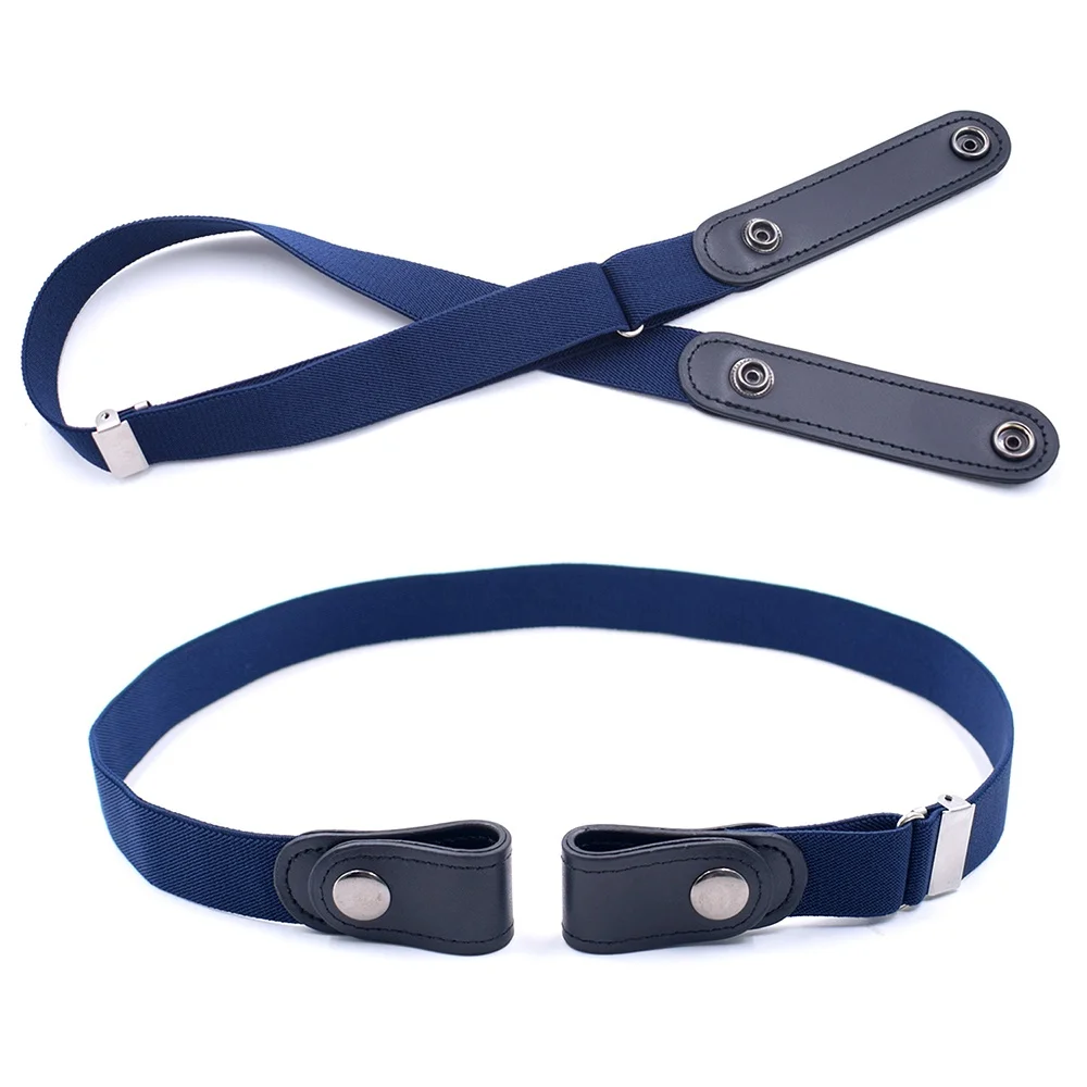 No Buckle Invisible Stretch Belts for Women Girls Jeans Pants Women's Adjustable Elastic Buckle-free No Show Waist Belt