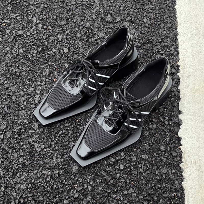 2025 new 2023 Spring f9f24 Mary Jane Pumps Women Low Heels Elegant Leather Pointed Toe Footwear Party Office Lady Shoes