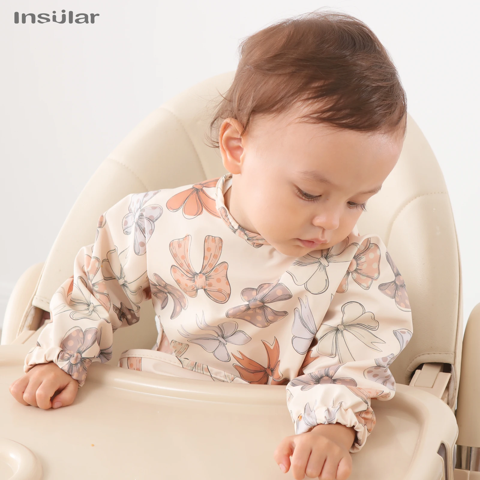 New Baby s Soft Waterproof Bib Kid Long Sleeves Adjustable Feeding Cloth Little Boy Girl Painting Child Meal Eating Apron