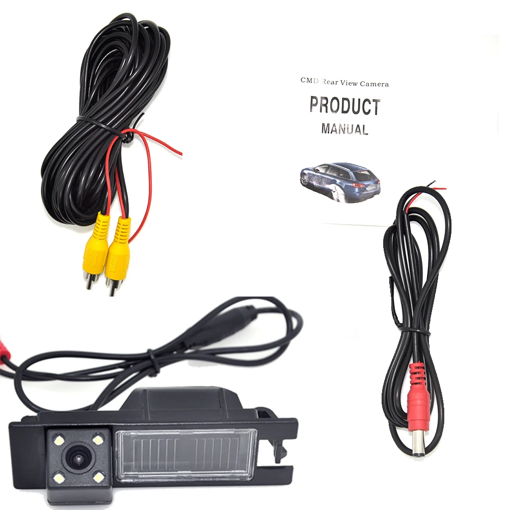 For Opel Astra H J Corsa Meriva Vectra Zafira Insignia FIAT Grande Buick Regal Car CCD night 4LED Backup Rear View Camera