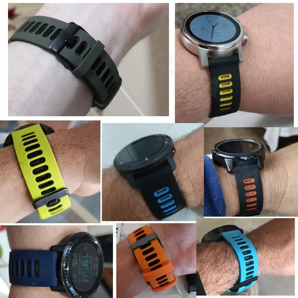For Zeblaze Vibe 7 Pro 22mm Straps Silicone Replacement Wristbands Zeblaze Beyond 2 Stratos 2/3 GTR2 Btalk 2 Watchbands Bracelet