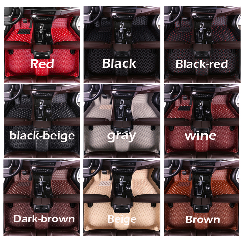 Floor Mats For CITROEN C2 2003-2013 Kit set Waterproof Carpet Leather Mat Full Set Car Accessories