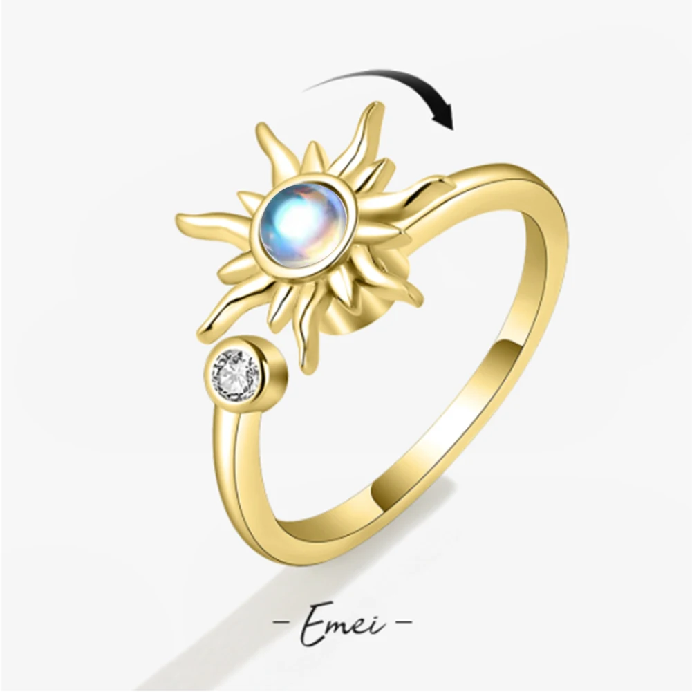 Adjustable Opening Rings Rotatable Jewelry for Anxiety Relief and Daily Decor