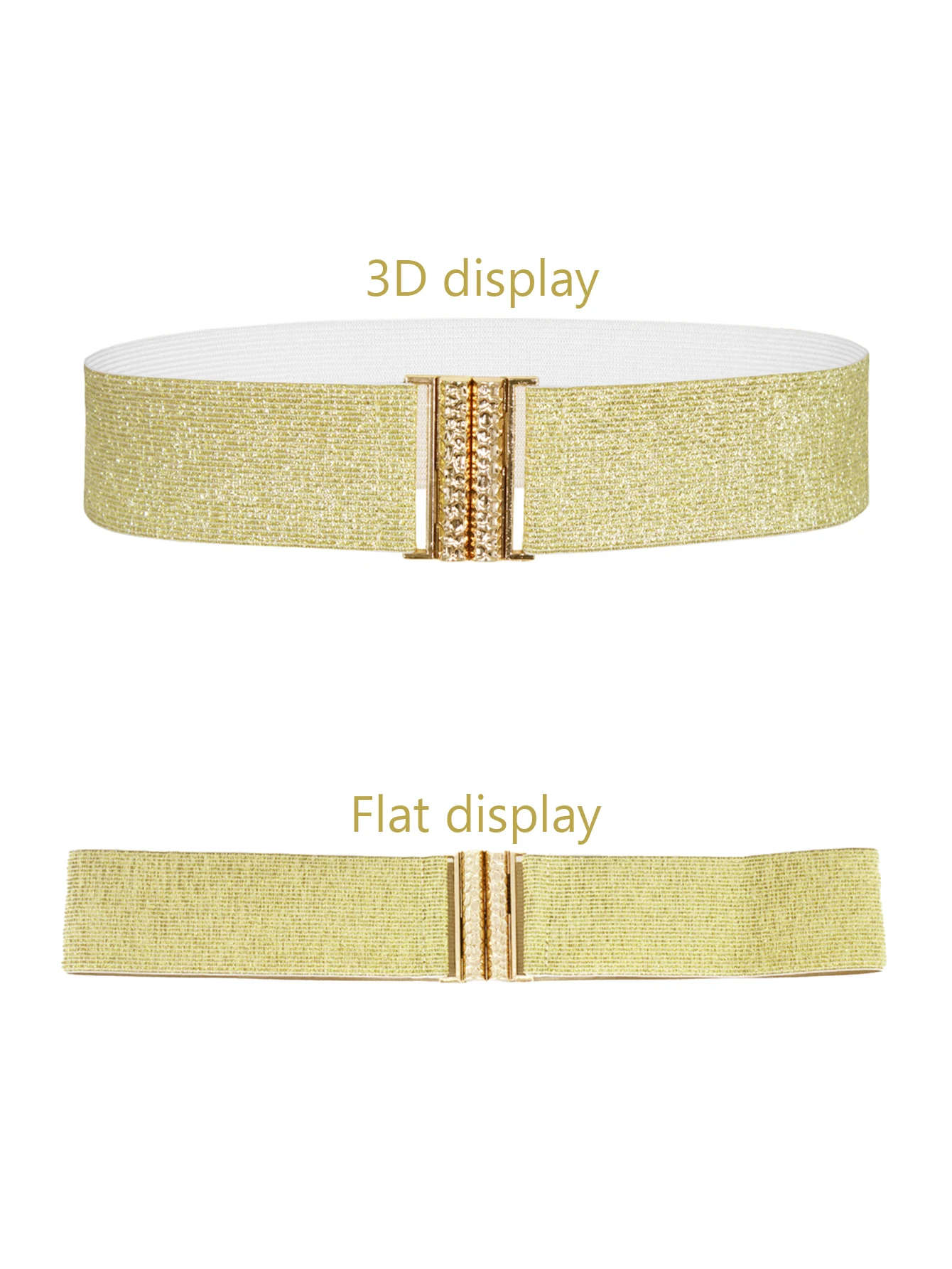 Gold Belt Women Decorative Belt 2025 Down Jacket Sweater With Skirt Belt Versatile Skirt Belt Elastic Elastic Wide new Waist Seal SCB0319