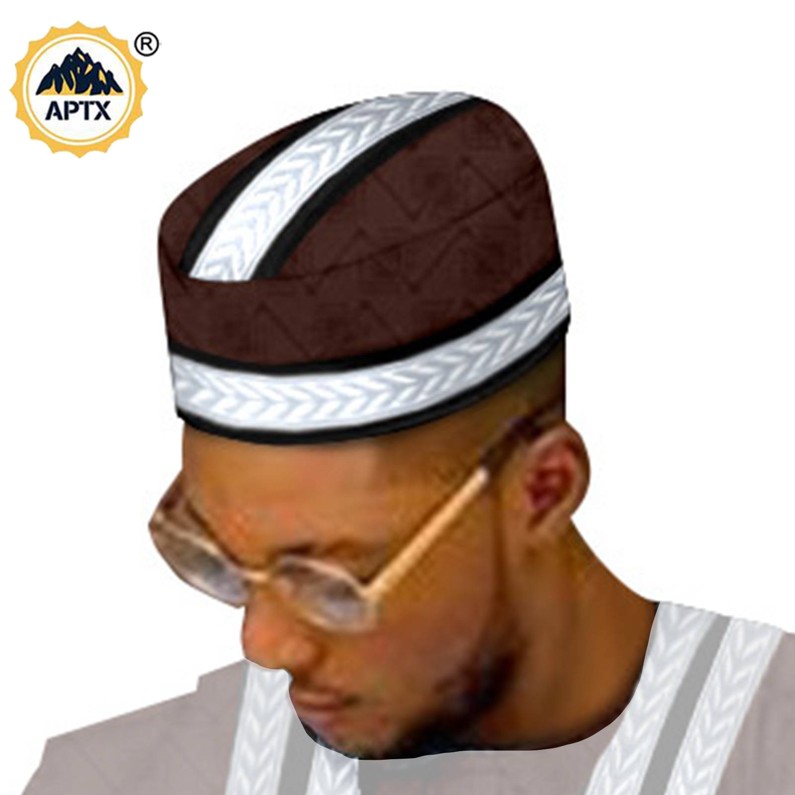 Men Handwear African Muslim Caps Jacquard Striped Hat Traditional Clothing Turband Wrap Muslim Prayer Cap Head Wear Y23A001