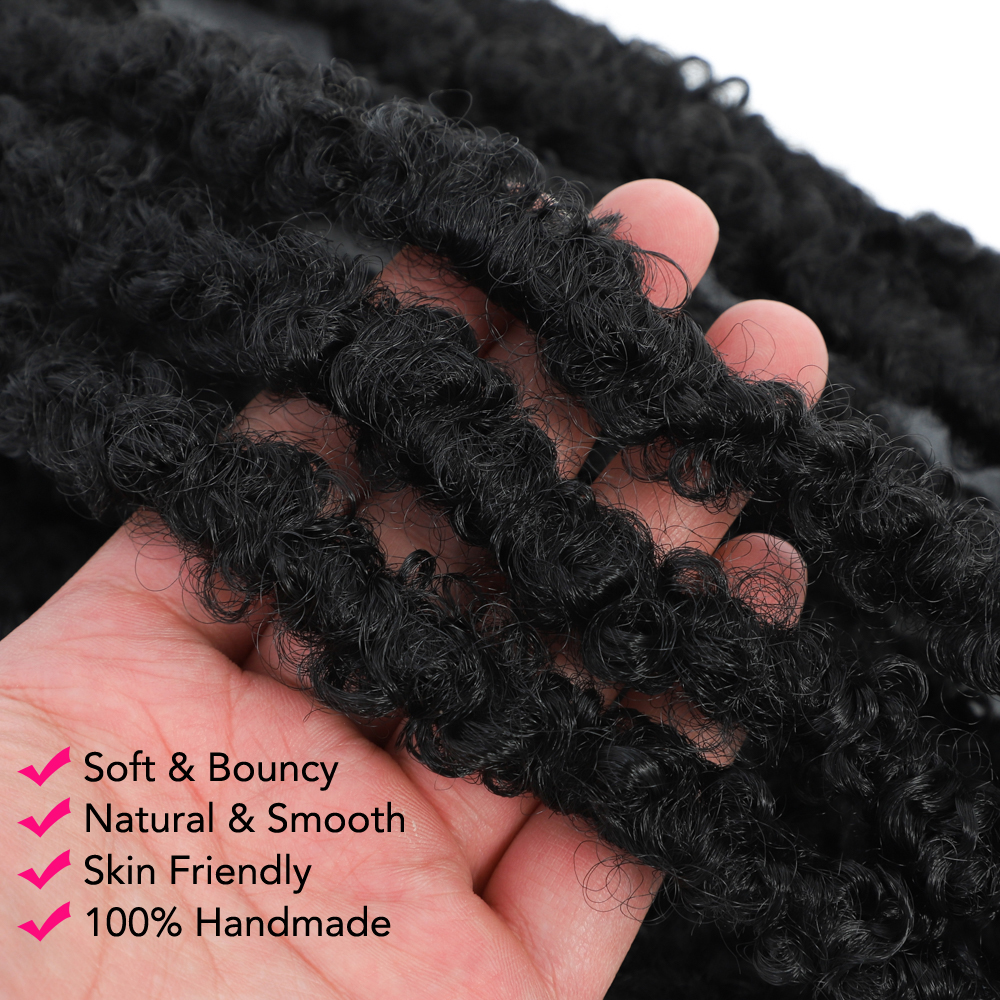 18 24 36 Inch Butterfly Crochet Hair 1- 8Packs Long Faux Locs Crochet Braids Hair for Black Women Boho Locs Braids Braiding Hair