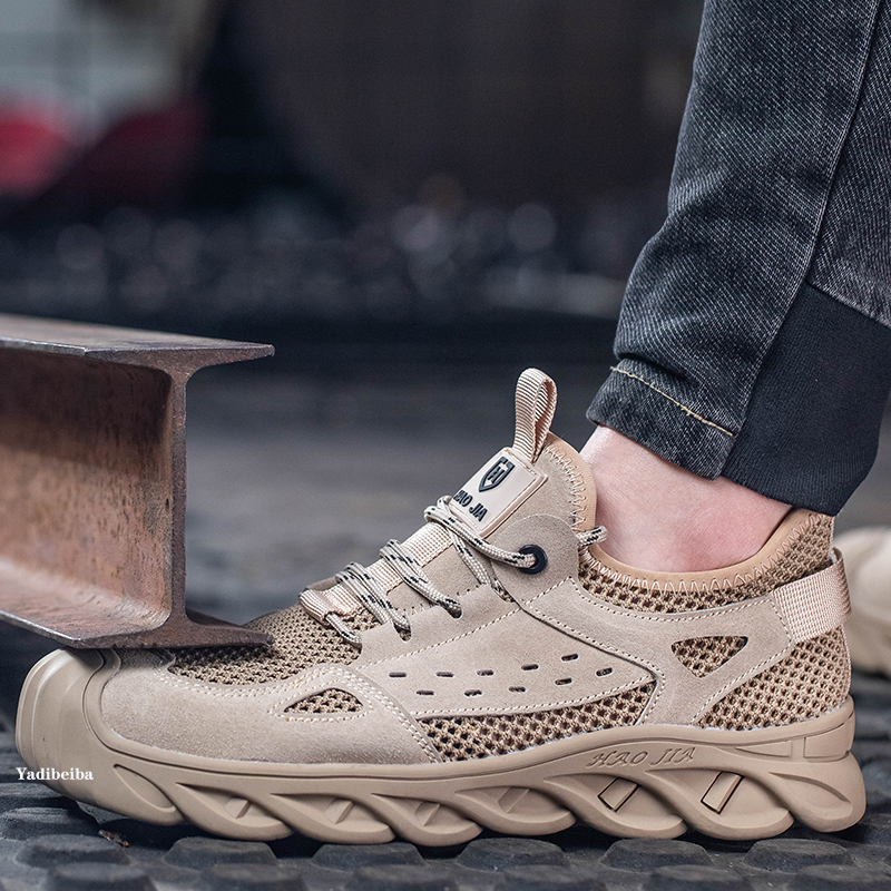 Insulated Summer 6kv Men Breathable Sneakers Plastic Toe Shoes Male Anti-Smash Work Safety Boots 5a4f