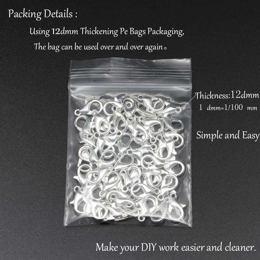 50pcs/lot new Jewelry Findings Alloy Lobster Clasp Hooks For 2025 Jewelry Making Necklace bracelet Chain DIY Supplies Accessories