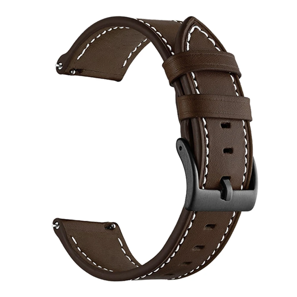 22mm 20mm Leather Smart Watch Band For Garmin Vivoactive 4 3/Venu SQ 2/Forerunner 55/255 245 645 VENU 2 Plus/Venu 2 Plus Straps