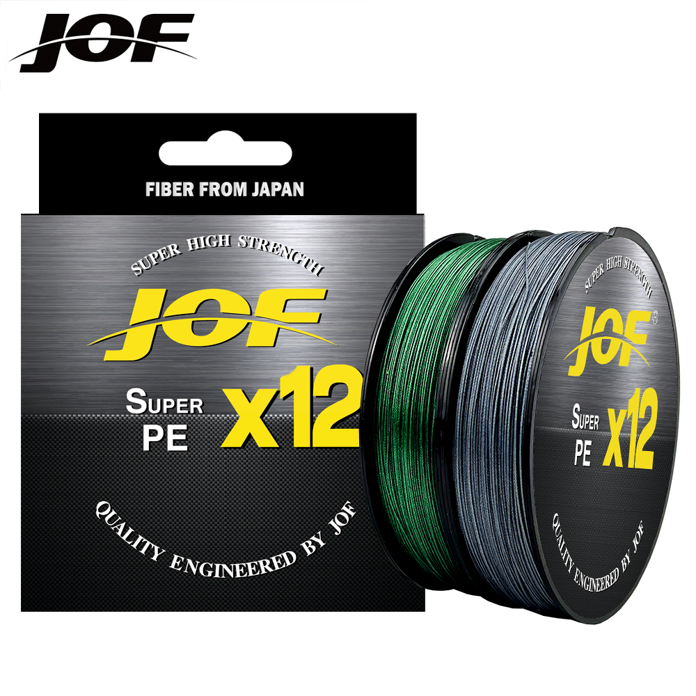 JOF 2025 9/12 Strands 500M 300M 100M PE Braided Fishing new Line tresse peche Saltwater Fishing Weave Multifilament 9/12 Threads