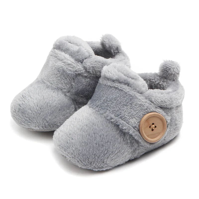 Baby Shoes for Winter Warm Fluffy for Boys and Girls First Walking Shoes Cute and Soft Winter Baby Indoor Shoes for 0-12 Month