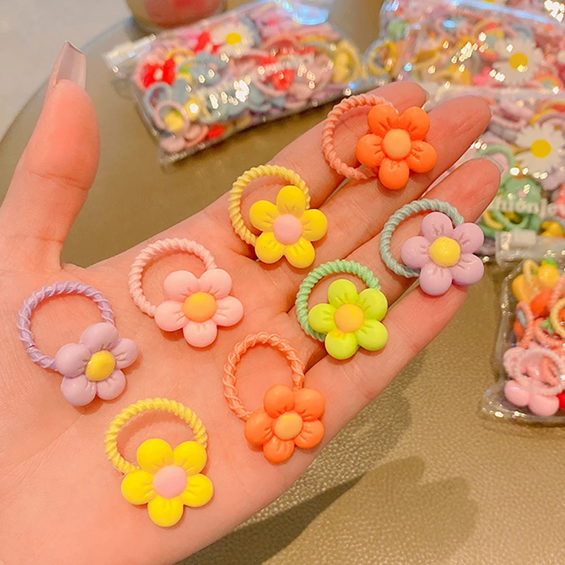 20Pcs Children's Rubber Band 2025 Does Not Hurt The Hair Elastic Good Girl Baby Head Rope Small new Tie Hair Chirp Scrunchies Headdress