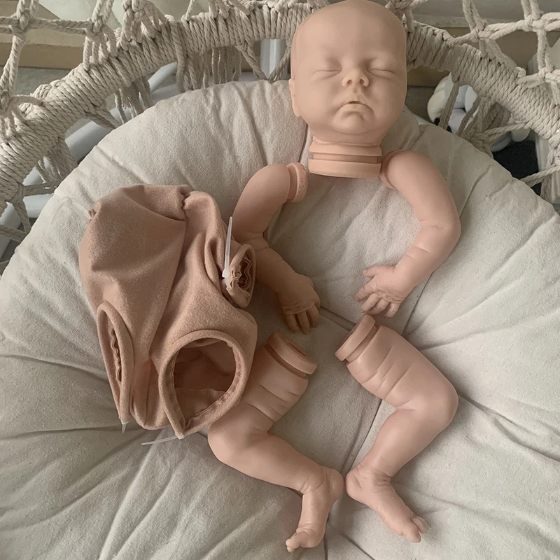 18inch Reborn Doll Kit Delilah Lifeike Fresh Color Soft DIY Doll Parts Unfinished Blank Kit Drop Shipping