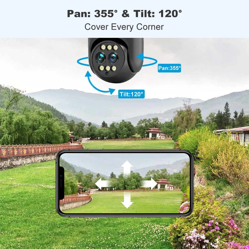 8MP 4K 4G Sim Card Camera CamHi Binocular WiFi Camera 8X Zoom Mini Security Camera Auto Tracking PTZ Video Surveillance NVR P2P