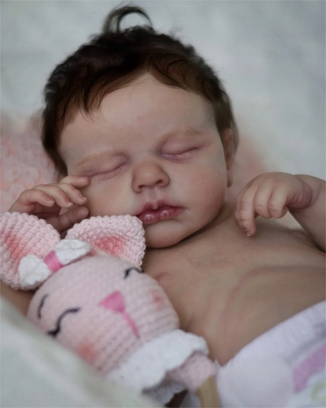 50CM Finished Reborn Baby Dolls LouLou Girl Full Silicone Vinyl Body Washable Newborn 3D Skin Visible Veins DIY Toys For Girls
