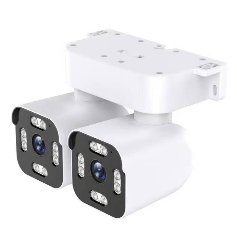 Dual Camera IP Surveillance Camera Double Frame Dual Pan Tilt 360 Degree Rotation Two Way Intercom One Machine for Multiple Purposes