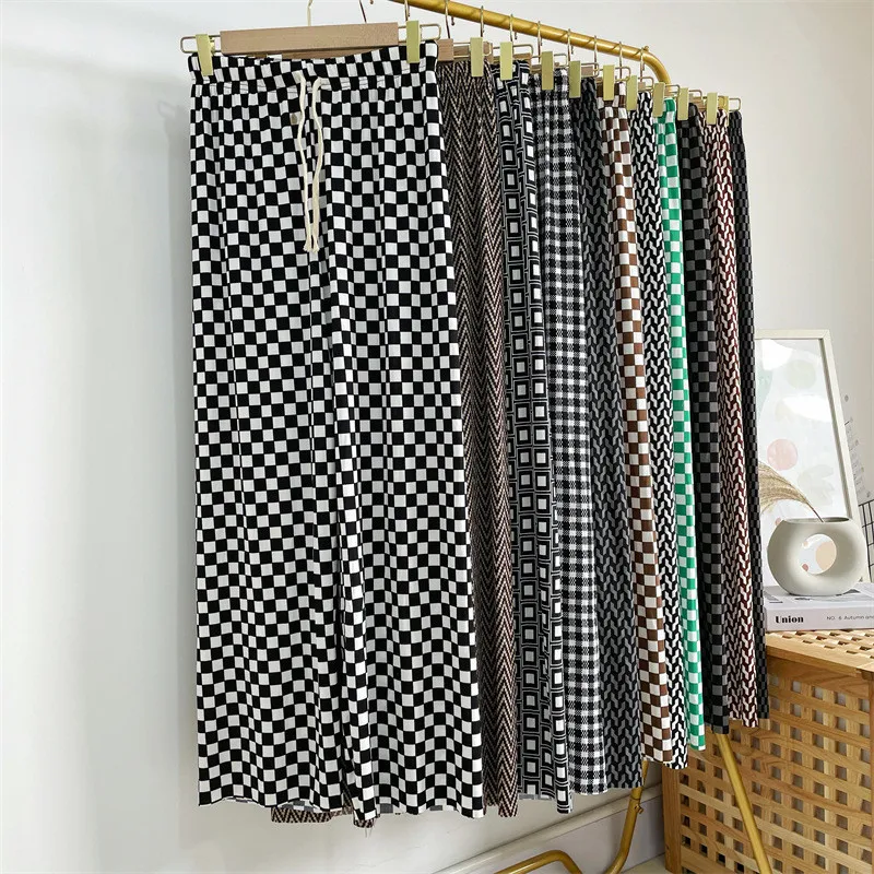 Plaid Pants new Women Spring Summer Loose 2025 Cool Trousers