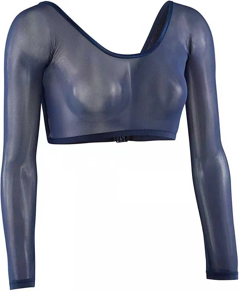 new Women Casual All-match Shawl Mesh Colour Crop Top Long Sleeve See Through T-Shirt Sheer Sexy Stretchy Blouse Chic 2025 Elegant Shrug