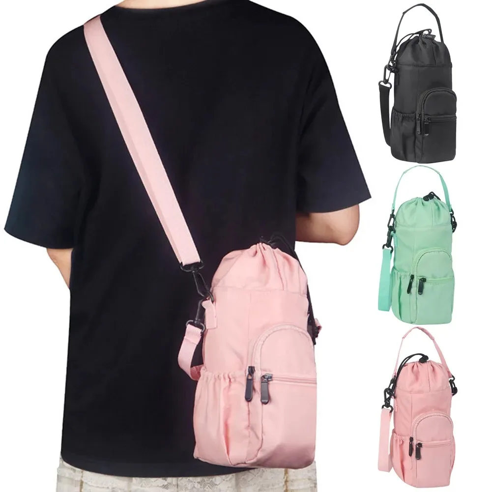 32/40oz Water Bottle Carrier Insulated Water Bottle Pouch Sleeve with Shoulder Strap Phone Pocket Sling Bag for Sports Kettlen
