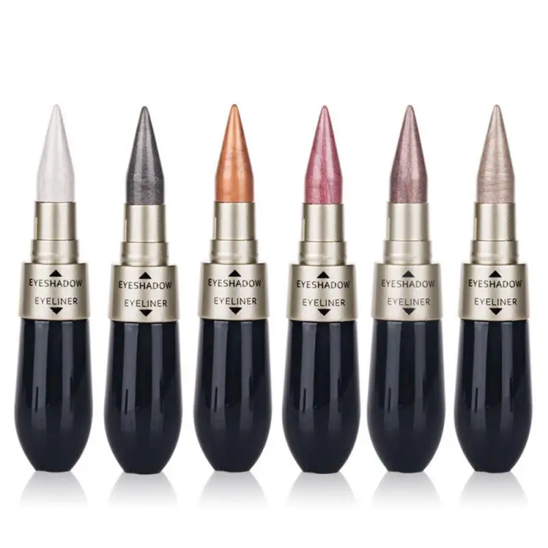 f d Eyeliner Creative Black Double end Eyeshadow Pencil Waterproof Colors Pigment Shimmer Glitter y Eye Makeup Tool HOT TSLM