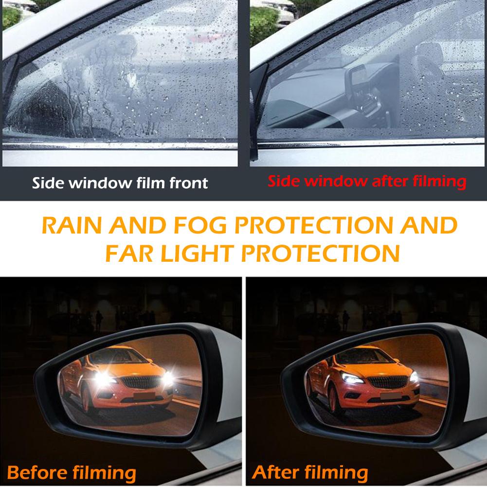 4pcs Rainproof Car Side Mirror Window Films Clear Superior Quality Rain-proof Multifunctional Waterproof Anti Fog Stickers