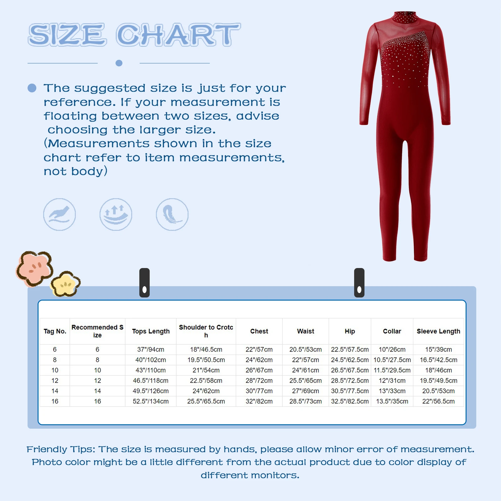 Kids Girls Long Sleeve Shiny Rhinestone Gymnastics Jumpsuit Ballet Dance Unitards Leotard Skating Dancing Tumbling Bodysuits